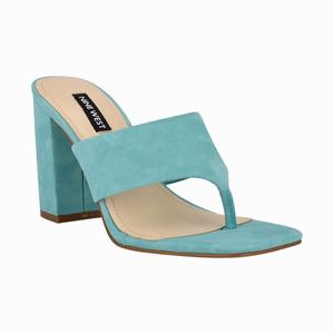 Nine West Gogo Block Heel Slippers LichtBlauw Nederland | VLG-923105